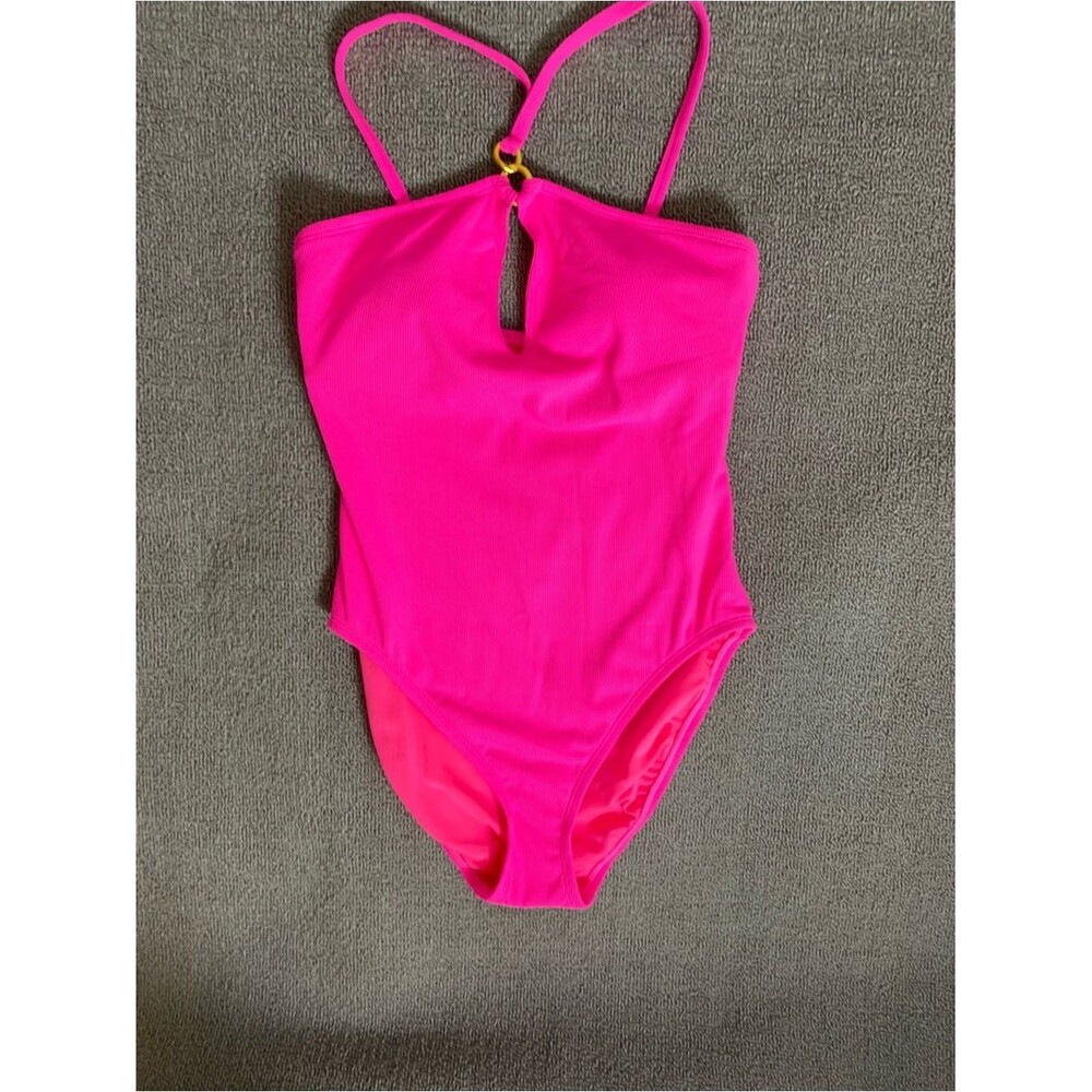 Bleu Rod Beattie Bold Hot Pink One-Piece Swimsuit- Summer Beach Vacation Costal